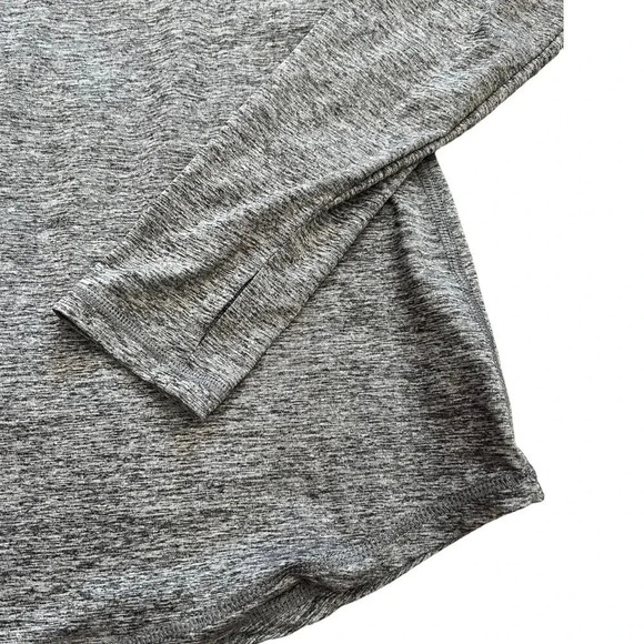 Champion Gray Heathered Long Sleeve Tee L - Picture 2 of 3